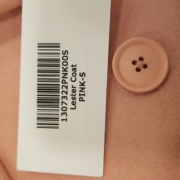 💕REFORMATION💕 Lester Coat ~ Faux Fur Shawl Collar Double Breasted Pink S NWT - Picture 14 of 15